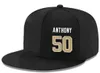 Snapback Kapelusze Niestandardowe Numer nazwy gracza # 9 Brees Saints Dostosowane Wszystkie czapki zespołu Akceptują niestandardowe logo płaskie hafty lub nazwa