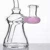 Smoking Glass Water Pipe 6.6 Inch with Free Bowl US Color on Mouthpiece Banger Hanger Bubbler Oil Dab Rig Heady Bongs Perc Bong