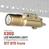 Hunting Scope Factory Venda Tactical X300 Ultra LED Light Pistol Lanterna Airsoft lanterna com Rail Picatinny para caçar Cl15-0026