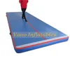 Luftmatta för gymnastik 4x1x0.2m luftspår uppblåsbar för hemmabruk, strand, park och vatten med pump