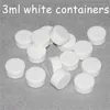 Witte waxcontainers siliconen doos 3ml siliconen container non-stick food grade jars dab opslag jar oliekehouder voor vaporizer vape rigs