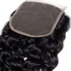 8a Perulu İnsan Saçı Su Dalga Paketleri 4x4 Dantel Kapatma Saç Uzantıları Tüm Leila Doğal Renk Siyah 828Inch1921806