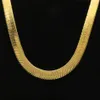 Herren Hip Hop HERRINGBONE GOLD Kette 75 * 1 .1 * 0 .2 cm Silber Gold Farbe Herring Bone Hip Hop Kette Halskette Schmuck Weihnachtsgeschenk