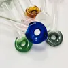 Wholesale New Design Smoking Pipes Pipe With Rope Colorful Glass Pyrex Oil Burner Mini Cute Glass Hand Spoon Pipe SW34 DHL Free