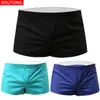 Soutong 3 stks / partij Mannen Ondergoed Boxers Shorts Cueca Katoen Mannen Boxers Shorts Onderbroek Effen Losse Home Underpants JJK01