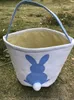 Pasen Rabbit Mand Pasen Bunny Tassen Konijn Gedrukt Canvas Tote Bag Ei Snoepjes Manden 4 Kleuren L-OA3960