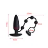 Leistungsstarker Dual verwendet vibrierende Silikon männliche Prostata -Massagebaste Penis Ring Anal Butt Plug für Männer Erotische Masturbation Anal8498644 für Erwachsene