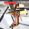 Casual Designer sexy lady moda donna scarpe pelle verniciata stampa leopardo punta a punta tacchi alti stiletto spogliarellista Prom pompe da sera grandi dimensioni 44 12 cm