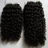 Mongolian Kinky Curly Tape in Hair Extensions 200g Afro Kinky Curly Remy Hair On Adhesives Tape PU Skin Weft Invisible 80PCS