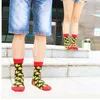 Men Cartoon Hip Hop Cool yellow duck socks Cotton Skateboard Sock Art Funny Socks personality tide pet elf sox Casual for lovers