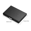 New Klsyanyo Black Stainless Steel Metal Case Box Men Women Business Credit Card Holder Case Cover Coin wallet310h