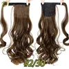 2018 New Long Wavy Real Natural Ponytail Clip in Pony tail Hair Extensions Wrap Around on Synthetic Hair Piece for human7543163