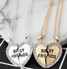 Hot style Two pendants set with a diamond best friends necklace necklace for valentine's day gift accessories chic and sophisticated