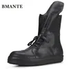 Echt lederen mode casual schoenen zwart mannelijke hightop tennis tall bambas bieber high boot trainers schoen krasovki voor mannen