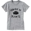 Atacado-2017 vegano vegetariano movido por plantas camiseta de moda para mulheres harajuku tumblr fofo tumblr femme engraçado camiseta feminina tops