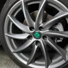 4 pcs 56mm adesivos de carro para Alfa Romeo Giulia GT Quatrefoil Verde Distintivo Decalque Fit Car Pneu Center Centre Cap Hub Sticker Emblema