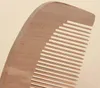 100pcs Natural peach Wood Comb Close Teeth Anti-static Head Massage hair care Wooden