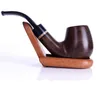 Flat mouth, solid wood ebony filter pipe, detachable ring, flat mouth, bent pipe.