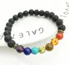 Lava Rock Beaded Strands Armband Nya Natursten Charm Smycken Punk 7 Färg Sten Manschetter Bangles Turkos Armband