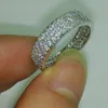 choucong mode smycken 10kt guld fylld vit sten 5a zircon stenband bröllop ring sz 5-11 gratis fraktgåva