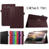 Étui en cuir pour Samsung Galaxy Tab E 9.6 T560 T561 SM-T561 support de tablette rabattable Folio Cover + stylet