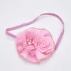 14 pièces belle fleur de cheveux ruban arc Jin Bianhua roses en mousseline de soie fleur cassée bande de cheveux pour enfants HD016