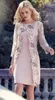 Lace Jacket Sheath Short Mothers' Dresses Sheer 3/4 Long Sleeves Floral Lace Knee Length Mother of the Bride Groom Dresses BA7820