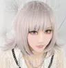 Danganronpa Nanami Chiaki beżowa farba w stylu na imprezę Cosplay tryb Perücke seksowna peruka