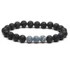 8mm kleurrijke agaat natuurlijke zwarte lava stenen kralen armband etherische olie parfum diffuser armbanden yoga sieraden