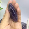 Piedra de Palma de amatista Natural, cuarzo, cristal púrpura ovalado, minerales caídos, piedras de preocupación para la curación, regalos, decoración, envío directo
