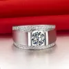 choucong mode-sieraden mannen ring 2ct diamant 925 sterling zilveren ring engagement trouwband ring voor mannen vinger