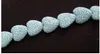 Heart Lava-Rock Bead Long Volcano Halsband Aromaterapi Essential Oljediffusor Halsband Svart Lava Pendant Smycken N896