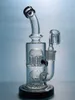 12 Arms Tree Perc Glas Bongs Hookahs Double Tree Percolator Vattenrör Bong Tjock bas DAB Oljeplattor YQ01