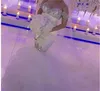 Kall axel sjöjungfru bröllopsklänning 2018 Ruffles Bling Crystal Beaded Sequins Open Back Wedding Party Dress for Bride Ball Gowns Wedding