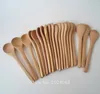 20pcs lote 5 polegadas colher de pau ecofriendly Japan Tableware Sope Scoop Coffee Honey Tea Redonda de Cabeça Spotador 9791518