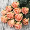 Een enkele stam rose bloem kunstblauwe rozen 70cm lange 5 kleuren voor bruiloft centerpieces thuis tafel decoratie