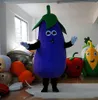 2018 haute qualité EVA matériel aubergine mascotte Costume légumes dessin animé vêtements Halloween anniversaire publicité