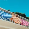 Striped Printed Beach Handduk Travel Badtorkning Sport Swiming Bath Body Yoga Mat Stripe Beach Handduk OOA4670