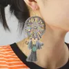 Bohemian alliage Tassel Drop Drop Boucles d'oreilles Bijoux pour femmes Boho Festival Party Bijoux