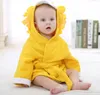 Children Lion Mouse Cała bawełniana szlafroki kąpielowe 0-1t z czapką Ręczniki Baby Lovely Princess Wiatr Ręcznik Ręcznik Cloak Ciała Szaty 54 * 60cm