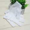 white nylon body cleaning shower gloves Exfoliating Bath Glove Five fingers Bath Gloves