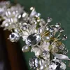 Strass perle fleur couronnes de mariée à la main Vintage or diadème bandeau cristal diadème couronne mariage cheveux accessoires