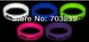 500pcs Glow dans un bracelet en silicone foncé bas EGWBG101 Conception personnalisée bracelet en caoutchouc fluorescent bracelet lumineux pour événements 9864984