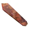 Dingsheng Natural Red Jasper Quartz Rökning Pipe Crystal Woodstone Jade Stone Obelisk Wand Point Fossil Cigars Rör med metallfilter