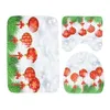 3pcs Christmas Cartoon Snowman Bathroom Mat Set Toilet Seat Cover Anti-Slip Toilet Rug for Home Decoration Bath Mat Rug