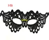 20st / parti Svart Sexig Lady Lace Mask Cutout Eye Mask för Masquerade Party Fancy Dress Costume Halloween Party Fancy