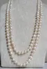 100% Natural Pearl Jewellery, White Color 60 '' Long Pearl Naszyjnik, 9x11mm Real Słodkowodne Pearl Naszyjnik, Druhna Prezent dla kobiet