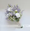 Corea romantico romantico maestro nuziale estetico Simulazione di lavanda viola bianca con fiori 7065487