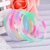 Mode Silicone Summer Sport Jelly Bracelet imprimé Couleur Couleur Caoutchouc Bracelets Bijoux En gros 12 pcs