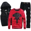 3 peças veludo veludo homens set hoodie calças colete moletom quente marca moletom moletom casaco de inverno casaco de lã hip hop homens esportes terno c18111301